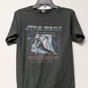 Tultex 202 Star Wars Darth Vader The Death Star Dark Grey Shirt - SMALL